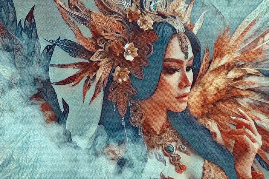 Bidadari dalam Cahaya Emas